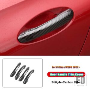 メルセデスベンツ Cクラス W206 C200 C220 C260 C300 2022 + アクセサリードアハンドルボウルトリムカバー装飾フレーム - B Style