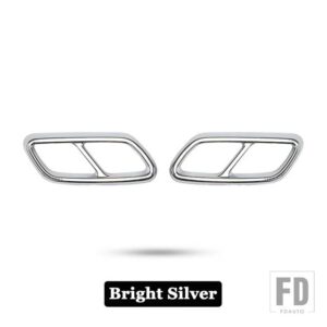 メルセデスベンツ Cクラス W206 C200 C220 C260 C300 2022 + アクセサリーマフラーマフラーテールパイプ喉カバートリム - Bright Silver
