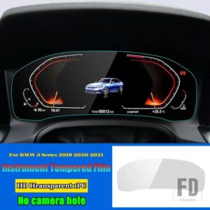 BMW 3シリーズ G20 G21 G28 320I 325I 330I 2019-2021 中央計器ナビゲーション画面強化ガラスプロテクターフィルム - 3