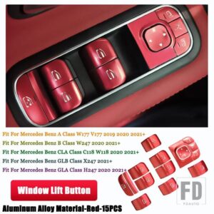 メルセデスベンツ ウィンドウスイッチシート加熱ボタントリムカバー A B CLA GLE GLB GLAクラス W177 W247 C118 W118 W167 X247 H247 - 1