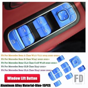 メルセデスベンツ ウィンドウスイッチシート加熱ボタントリムカバー A B CLA GLE GLB GLAクラス W177 W247 C118 W118 W167 X247 H247 - 3