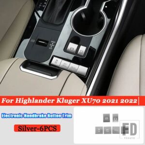 トヨタ ハイランダークルーガー XU70 2021-2023 カーアクセサリーステアリングホイール窓ガラスリフト中央制御ボタントリムカバー - 4