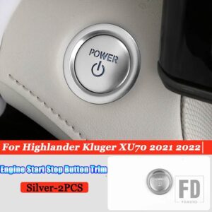 トヨタ ハイランダークルーガー XU70 2021-2023 カーアクセサリーステアリングホイール窓ガラスリフト中央制御ボタントリムカバー - 5