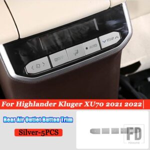 トヨタ ハイランダークルーガー XU70 2021-2023 カーアクセサリーステアリングホイール窓ガラスリフト中央制御ボタントリムカバー - 7
