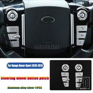 ランドローバー カーアクセサリーステアリングホイールボタンパッチトリムカバーディスカバリー 4 LR4 L319 レンジローバースポーツ L320 フリ - 2