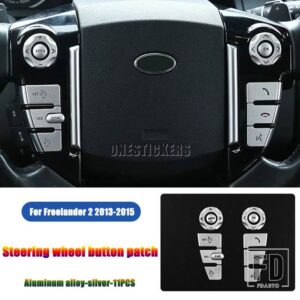 ランドローバー カーアクセサリーステアリングホイールボタンパッチトリムカバーディスカバリー 4 LR4 L319 レンジローバースポーツ L320 フリ - 3