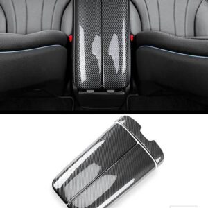 メルセデスベンツ カーアクセサリー中央アームレストボックストリムカバー EQE EQSクラス V295 V297 AMG EQE350 500 EQS450 EQS580 2021-2023 - For EQE Carbon Fiber