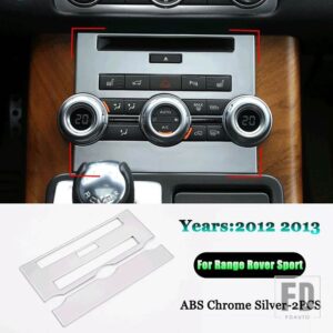 ランドローバー レンジローバースポーツ L320 2012 2013 ABS カーアクセサリー中央制御 CD ボタンパネルトリムカバー装飾フレーム - Silver