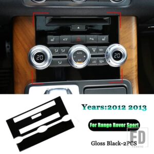 ランドローバー レンジローバースポーツ L320 2012 2013 ABS カーアクセサリー中央制御 CD ボタンパネルトリムカバー装飾フレーム - Black
