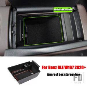 メルセデスベンツ GLEクラス W167 V167 GLE350/450/400D 2020 + カーアクセサリー副パイロットグローブ + 中央アームレストボックス収納ボック - 2