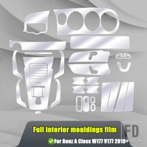 メルセデスベンツ Aクラス W177 V177 A180 A200 A220 A250 2019 + センターコンソールフルセットインテリアモールディング TPU プロテクターフ - 7
