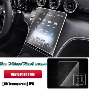 メルセデスベンツ 中央ナビゲーション計器画面強化ガラスフィルム Cクラス W206 C200 C220 C260 C300 2022 + - 1