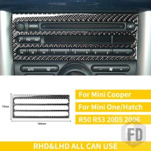 ミニクーパー カーボンステッカー S ワンハッチ R50 R53 2005 2006 車内アップグレードデカールカバー部品 PC/セット - CD