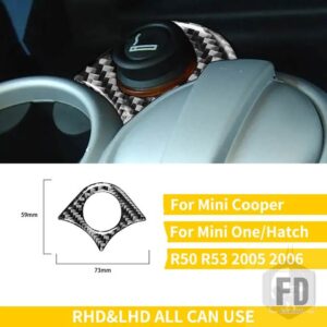 ミニクーパー カーボンステッカー S ワンハッチ R50 R53 2005 2006 車内アップグレードデカールカバー部品 PC/セット - Lighter