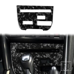 日産 GTR R35 2008-2016 カーアクセサリーカーボンインテリアステアリングホイール CD ギアシフトセットトリムステッカー - Storage A LHD