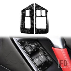 日産 GTR R35 2008-2016 カーアクセサリーカーボンインテリアステアリングホイール CD ギアシフトセットトリムステッカー - Door switch RHD