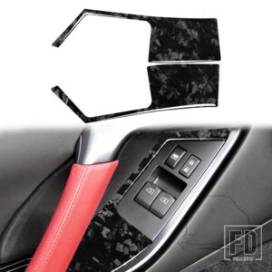 日産 GTR R35 2008-2016 カーアクセサリーカーボンインテリアステアリングホイール CD ギアシフトセットトリムステッカー - Door switch surround