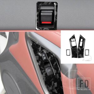 日産 GTR R35 2008-2016 カーアクセサリーカーボンインテリアステアリングホイール CD ギアシフトセットトリムステッカー - Door panel set LHD