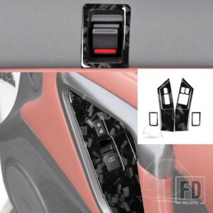 日産 GTR R35 2008-2016 カーアクセサリーカーボンインテリアステアリングホイール CD ギアシフトセットトリムステッカー - Door panel set RHD