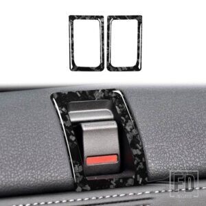 日産 GTR R35 2008-2016 カーアクセサリーカーボンインテリアステアリングホイール CD ギアシフトセットトリムステッカー - Door lock button