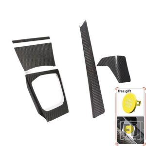 BMW カーボン 3/4シリーズ G20 G21 G22 G28 2020 2021 アクセサリーカーセンターコンソールダッシュボードサイドエア AC ベントギアトリム - 5pcs yellow key