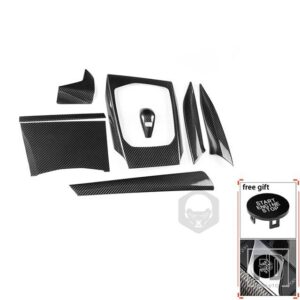 BMW カーボン 3/4シリーズ G20 G21 G22 G28 2020 2021 アクセサリーカーセンターコンソールダッシュボードサイドエア AC ベントギアトリム - 8pcs black key