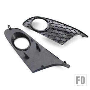VW フロントバンパーグリルメッシュグリルフォグランプカバースリーピーススーツゴルフ 6 MK6 非 GTI 2009-13 - Fog Light Cover pair
