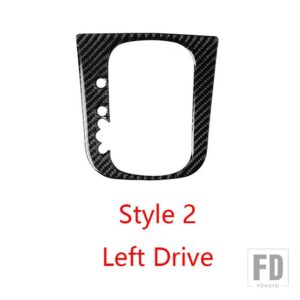 VW 1個 カーボンギアシフトステッカー ゴルフ 5 ゴルフ 6 シロッコ GTI 自動車内装 - 1pcs style 2 left
