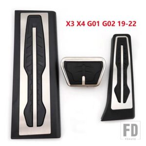 BMW ペダル E70 E71 F25 F26 F10 F20 F30 F22 F02 F15 F16 G20 G30 X3 X4 X5 X6 3 4 5/7シリーズ LHD ガスブレーキフットレストペダル - G01 G02 X3 X4 3Pcs