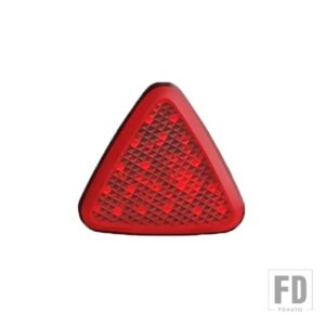 汎用 1個 F1 スタイル LED ブレーキストップライトトライアングル LED リアテールライト逆安全ストロボランプ車オートバイ 12V - Red-X