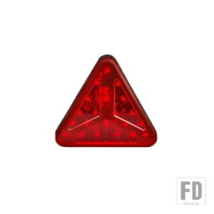 汎用 1個 F1 スタイル LED ブレーキストップライトトライアングル LED リアテールライト逆安全ストロボランプ車オートバイ 12V - Red-Y