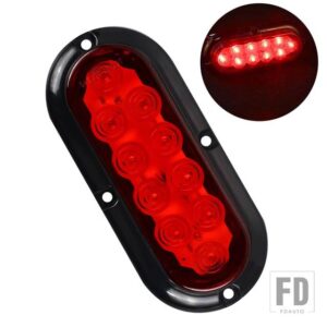 2個 10 LED トレーラートラックリアブレーキテールライトウィンカーマーカーサイドライトストップライトレッドランプ防水 - 2pcs Red