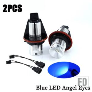BMW 2個 LED エンジェルアイズマーカーライト電球ホワイト/ブルー/レッド/グリーン/イエロー E39 E53 E60 E61 E63 E64 E65 E66 E87 525I 530I
