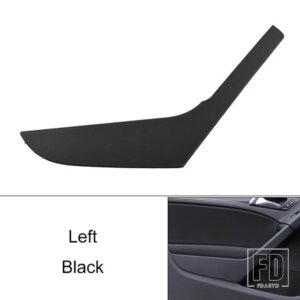 VW 車内ドアカーボンプルハンドルカバートリムキャップ部品 ゴルフ 6 GTI 2009-2014 アクセサリー - BLACK LEFT