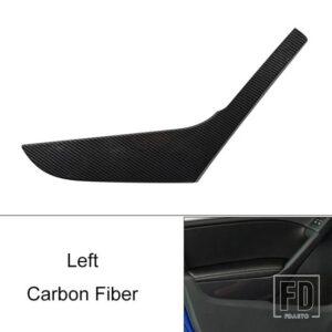 VW 車内ドアカーボンプルハンドルカバートリムキャップ部品 ゴルフ 6 GTI 2009-2014 アクセサリー - Carbon Fiber Left