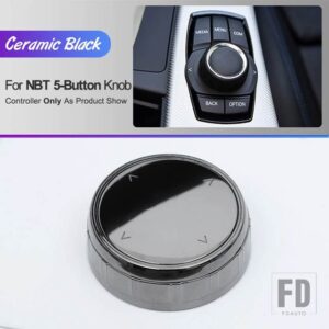 BMW クリスタル/セラミック車マルチメディアボタンカバーノブステッカー E90 E91 F10 F18 F20 F22 F30 F32 F25 E70 E71 1/2/3/4/5/7シリーズ用 - NBT 5 Button Ceramic
