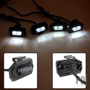 4個 スモークレンズアンバー車フロント LED グリルライトワイヤーハーネスデイタイムランニングランプ 12V HAVAL 大型犬用 - White