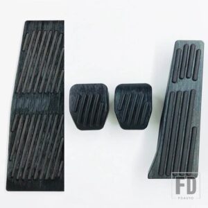 BMW 5シリーズ E60 E61 2001-2010 ブレーキアクセル燃料ペダルパッドマットカバーブラック合金 - Black MT 4Pc