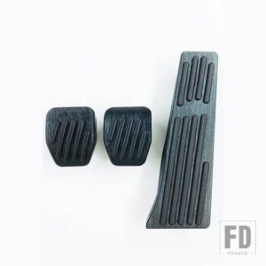 BMW 5シリーズ E60 E61 2001-2010 ブレーキアクセル燃料ペダルパッドマットカバーブラック合金 - Black MT 3Pc
