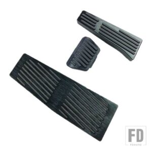 BMW 5シリーズ E60 E61 2001-2010 ブレーキアクセル燃料ペダルパッドマットカバーブラック合金 - Black AT 3Pc