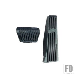 BMW 5シリーズ E60 E61 2001-2010 ブレーキアクセル燃料ペダルパッドマットカバーブラック合金 - Black AT 2Pc
