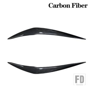 BMW 1シリーズ F20 F21 116I 118I 120I 125I M135I M140I グロスブラックヘッドライトアイブロウまぶたランプ光アイブロウ 2015-2019 - Carbon Fiber