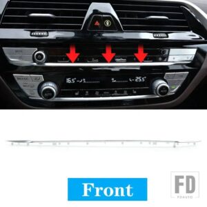 BMW 中央制御空調ラジオパネル電気メッキストリップ装飾 5 6 7シリーズ G30 G38 GT G32 G11 G12 - Front