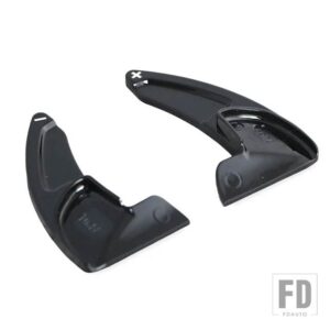 ジープ カーボンステアリングホイールのシフトパドル拡張シフタートリムカバー延長グランドチェロキーダッジ SRT アクセサリー - Black