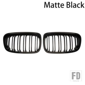 BMW PULLECO 車フロントバンパーキドニーグリルレーシンググリル 1シリーズ F20 F21 11-14 交換ダブルスラットグロスブラックグリル - Matte Black