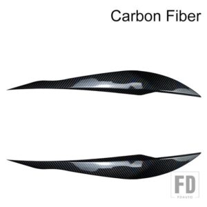 BMW PULLECO ヘッドライトランプアイブロウカバートリムステッカー 3シリーズ F30 F31 318I 320I 2012-2018 車まぶた蓋カーボン - Carbon Fiber