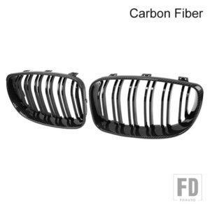 BMW PULLECO E81 E87 E82 E88 128I 130I 135I カーボンレーシンググリルフロントグリルバンパーフードキドニーグリル ABS 08-11 - Carbon Fiber