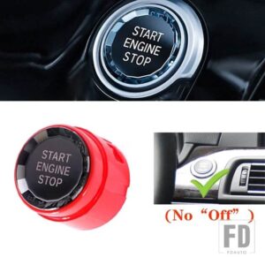 BMW X1 X3 X4 X5 X6 F20 F22 F30 F34 F10 F18 F32 F01 F02 G20 G30 G01 クリスタルスタイルスタートストップエンジンスイッチボタンカバー - No Off Red