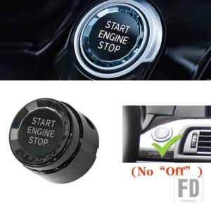 BMW X1 X3 X4 X5 X6 F20 F22 F30 F34 F10 F18 F32 F01 F02 G20 G30 G01 クリスタルスタイルスタートストップエンジンスイッチボタンカバー - No Off Black
