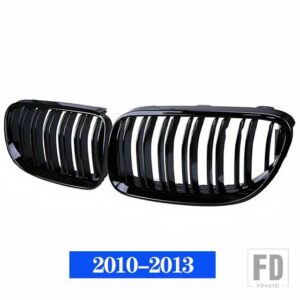 BMW スタイルグロスブラックフロントキドニーダブルスラットグリル E92 E93 3シリーズ 328I 335I クーペ 2006-2013 レーシンググリル - 2010-2013
